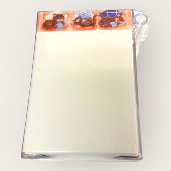 Vintage Cat Theme 300 Sheet Memo Tray Set - Picture 1 of 3